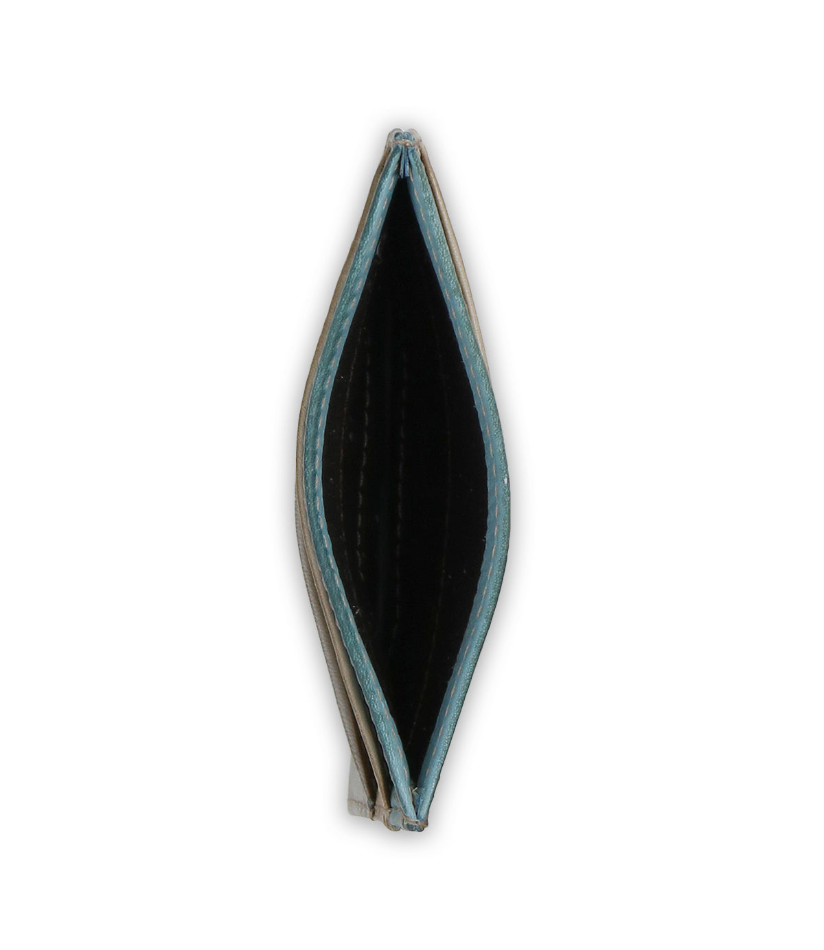 A compact Chuck card wallet with a blue inside by Bed Stu.