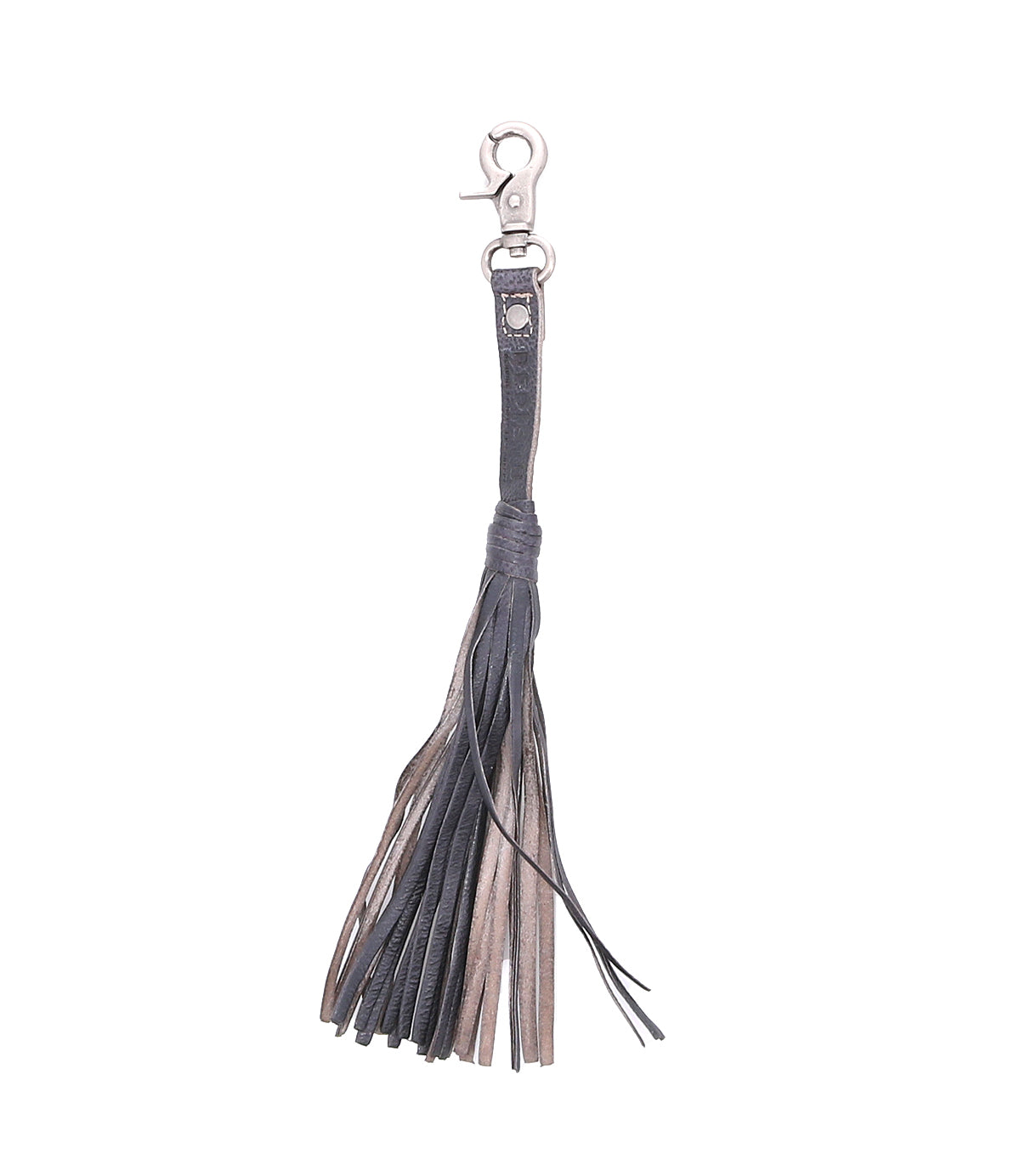 An accessory with a Bed Stu Tassel Clip for personal expression, featuring a leather tassel.