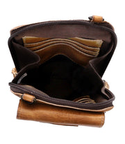 The Alelike by Bed Stu is an open wallet crafted in premium brown leather, featuring card slots and an empty interior pocket, perfect for daily functionality.