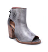 An Angelique women's grey leather ankle boot with a wooden heel by Bed Stu.