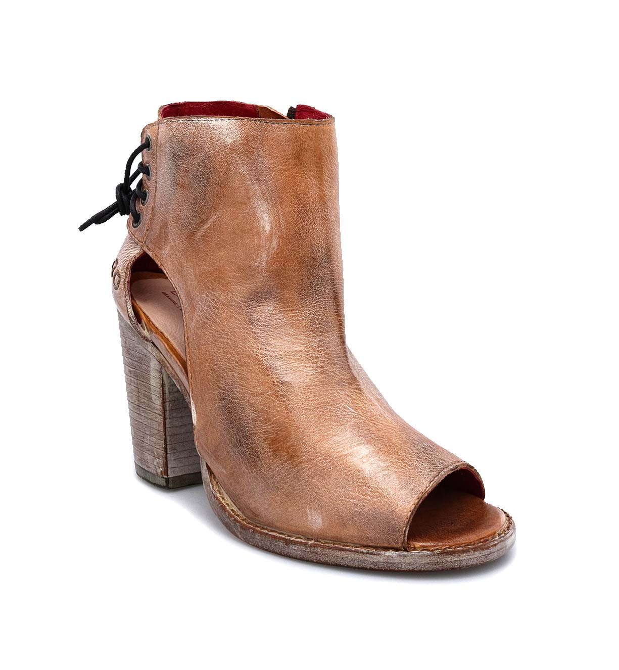 An Angelique ankle boot for women in tan leather from Bed Stu.