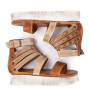 A pair of Bed Stu Artemia women's sandals with straps and buckles.