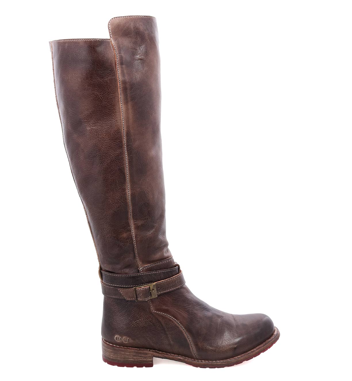 A women's brown leather Bed Stu Bristol riding boot.