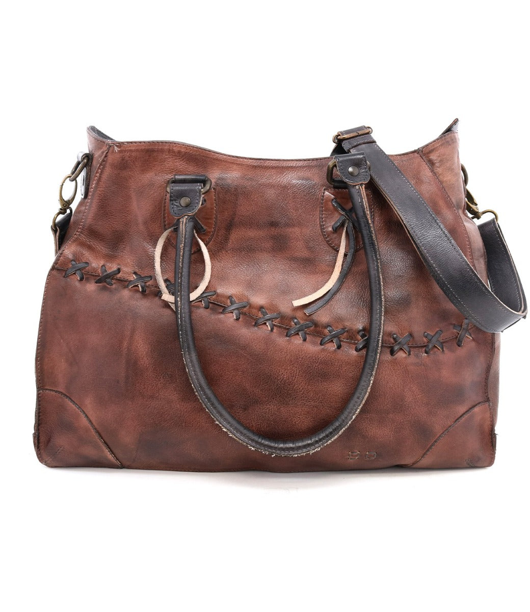 A teak Bed Stu Bruna leather bag with straps.