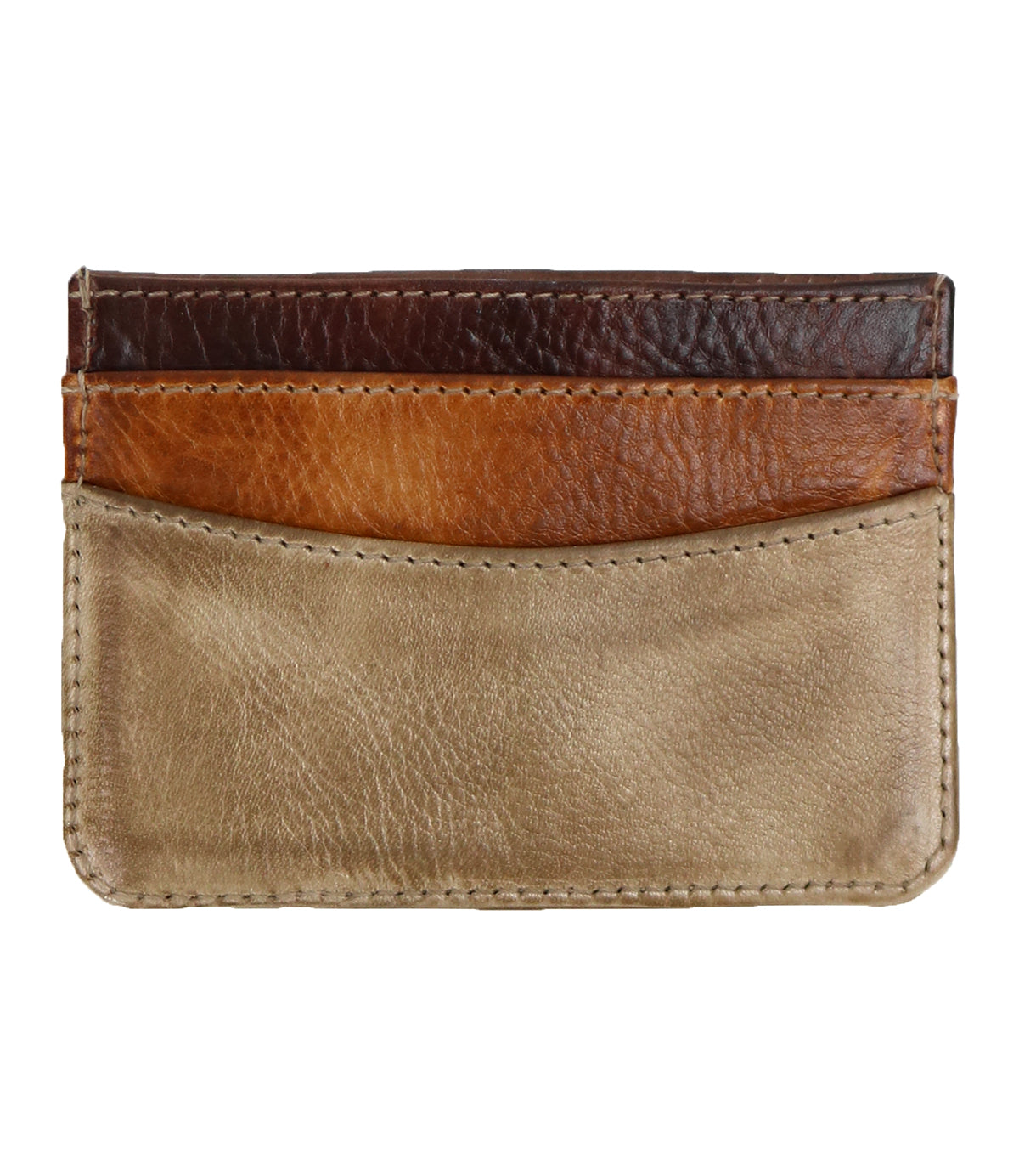 A convenient and compact close up of a Bed Stu Chuck card wallet.