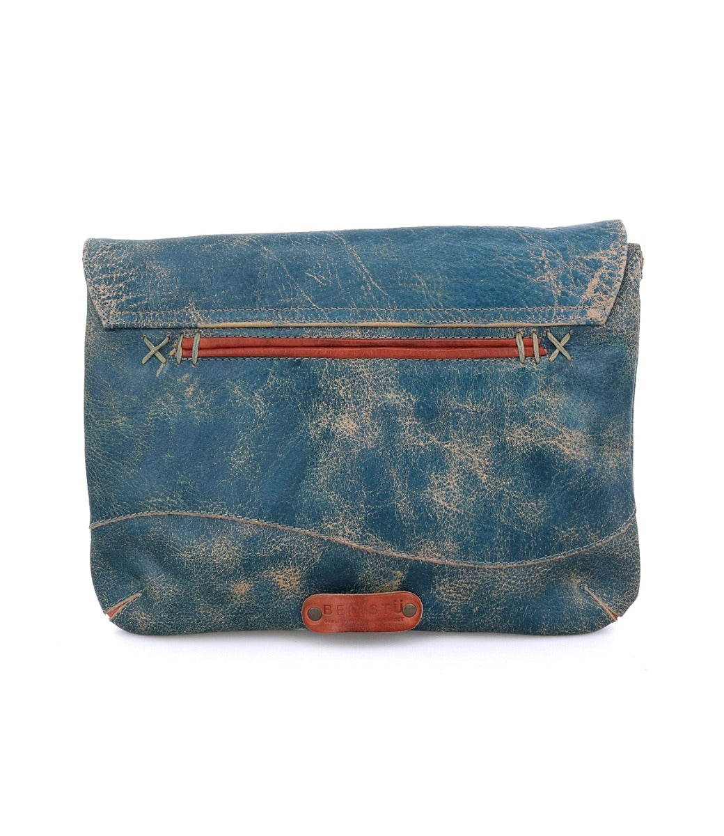 A blue and red leather Cleo crossbody bag by Bed Stu.