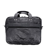 A Bed Stu Conclusion laptop briefcase made of vegetable-tanned leather on a white background.