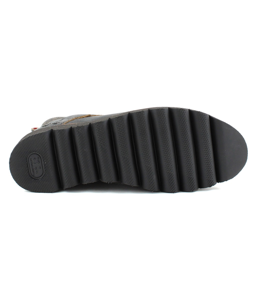 A pair of black Bed Stu Elisha II shoes with a black sole.