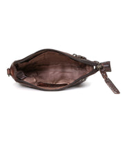 A compact Bed Stu Encase purse with metal studs on a white background.