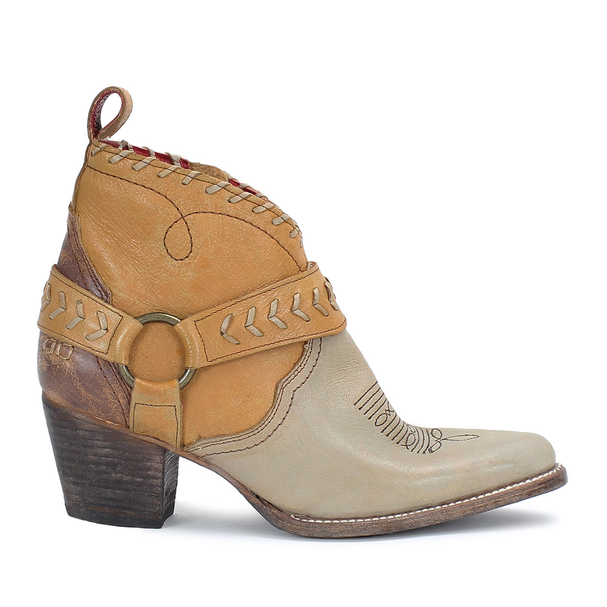 A Tania ankle boot in tan and tan by Bed Stu.