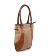 A Gala leather handbag by Bed Stu in tan and brown.