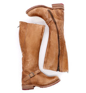 A pair of Glaye leather boots by Bed Stu on a white background.