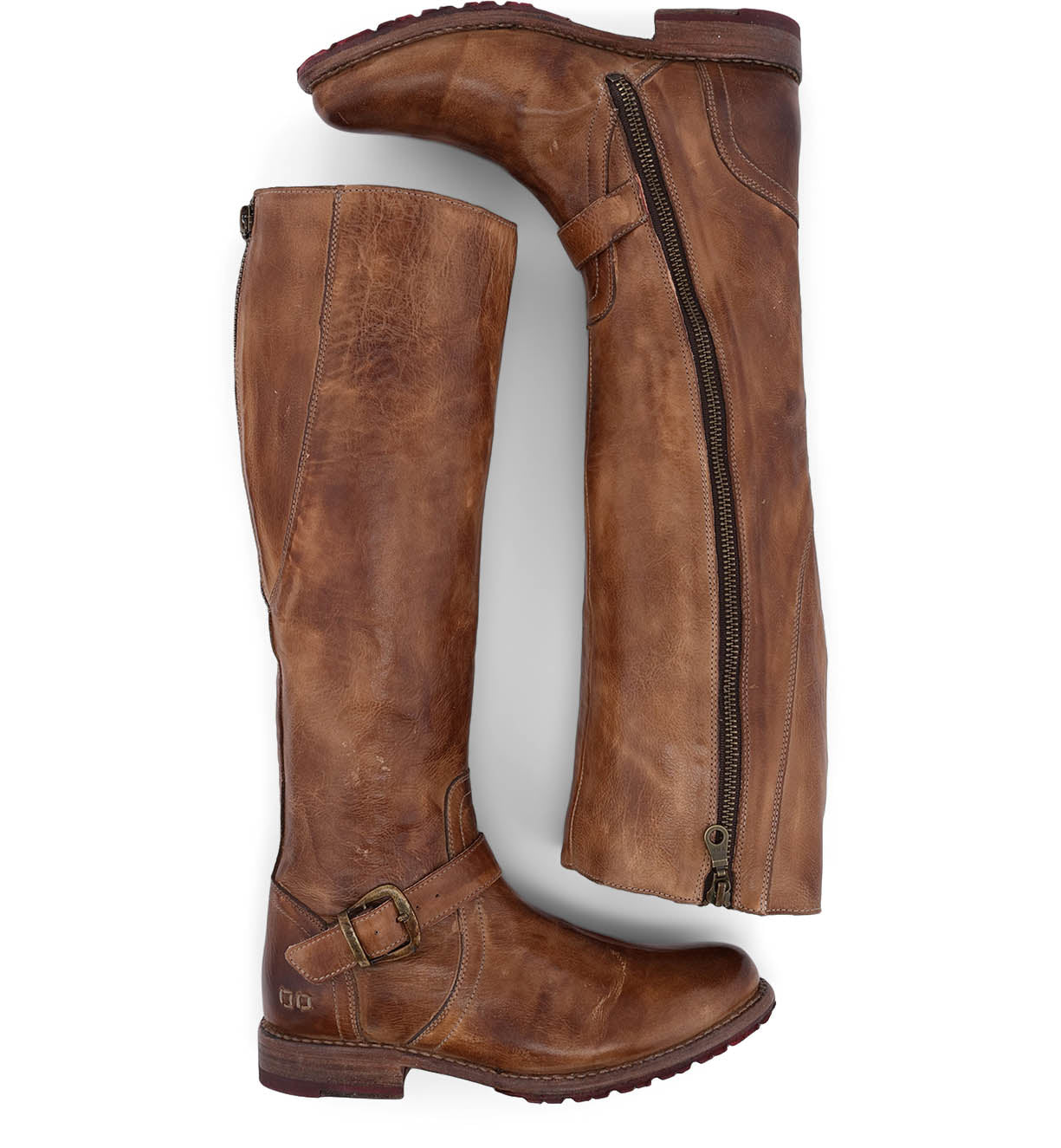 A pair of Glaye riding boots with zippers on the side from Bed Stu.