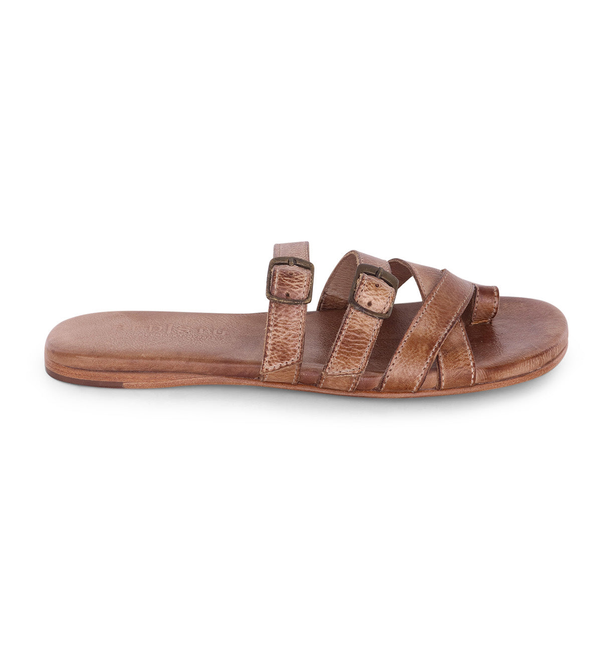 Hilda brown leather sandals with straps by Bed Stu.