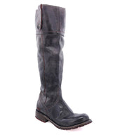 A pair of Bed Stu Jacqueline Wide Calf boots with a zipper on the side.