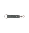 A Bed Stu Keygrab, a grey leather key ring with a metal clasp.