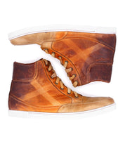 A pair of Lordmind high top sneakers by Bed Stu on a white background.