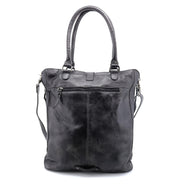 A black leather Mildred tote bag by Bed Stu with a shoulder strap.