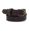 A Monae brown leather belt with a brass buckle by Bed Stu.