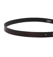 A Bed Stu Monae brown leather belt on a white background.