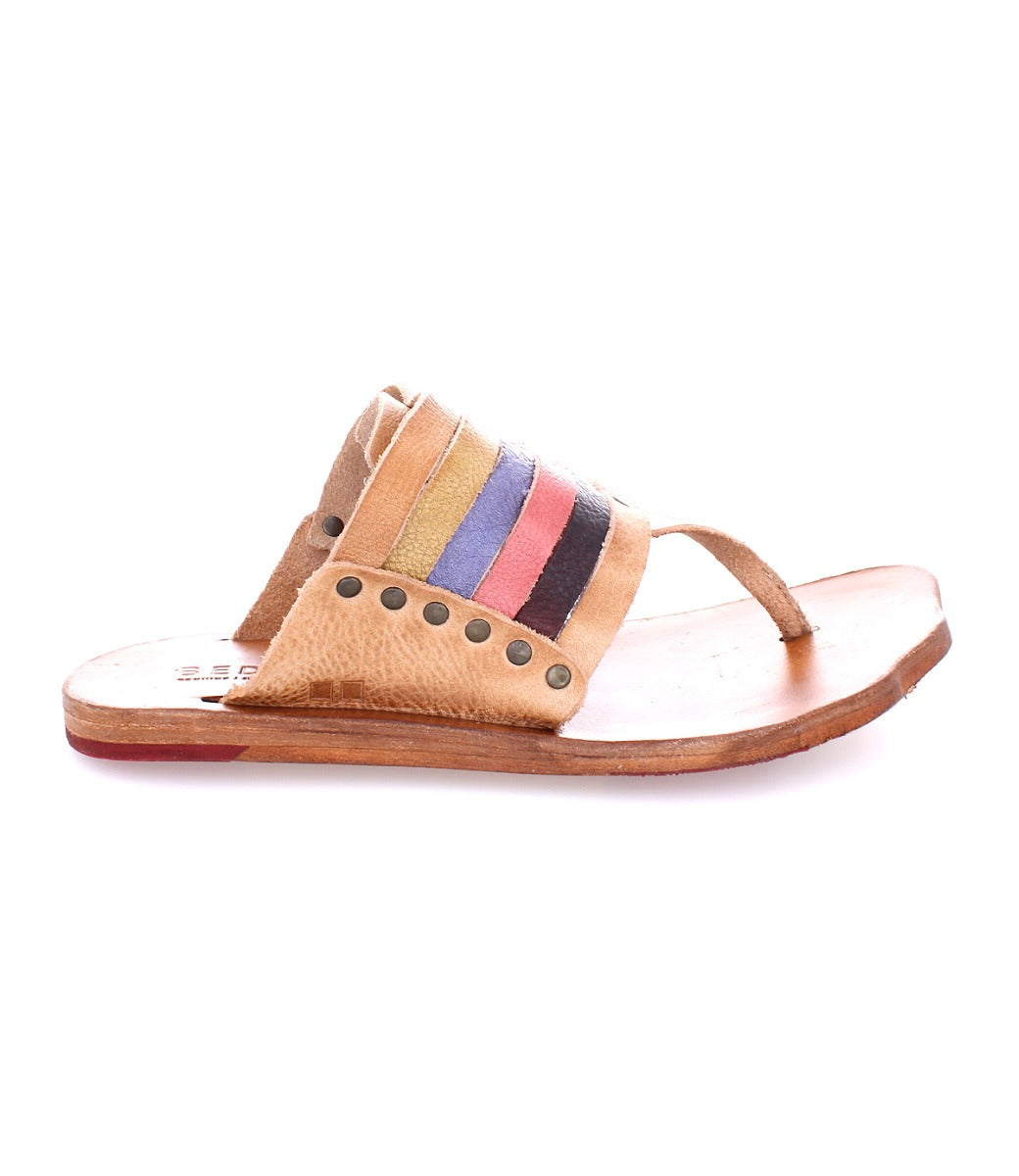 A women's Nemesis sandal with multi-colored straps by Bed Stu.