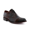 A men's Rose by Bed Stu brown leather oxford shoe on a white background.