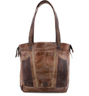 The Amelie women's brown leather tote bag by Bed Stu.