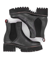 A pair of Valda Hi chelsea boots by Bed Stu on a white background.