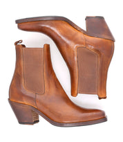 A pair of Bed Stu Viscera Italian Chelsea boots exuding sartorial elegance on a white background.