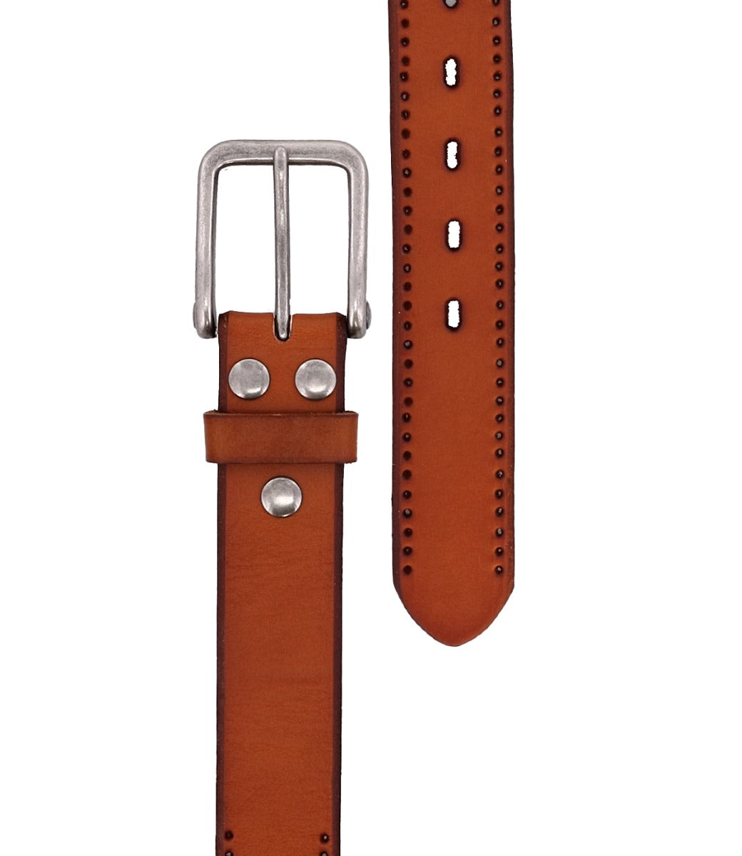 A Watford leather belt by Bed Stu with a silver buckle.