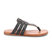 A women's black Yoli sandal with straps from Bed Stu.