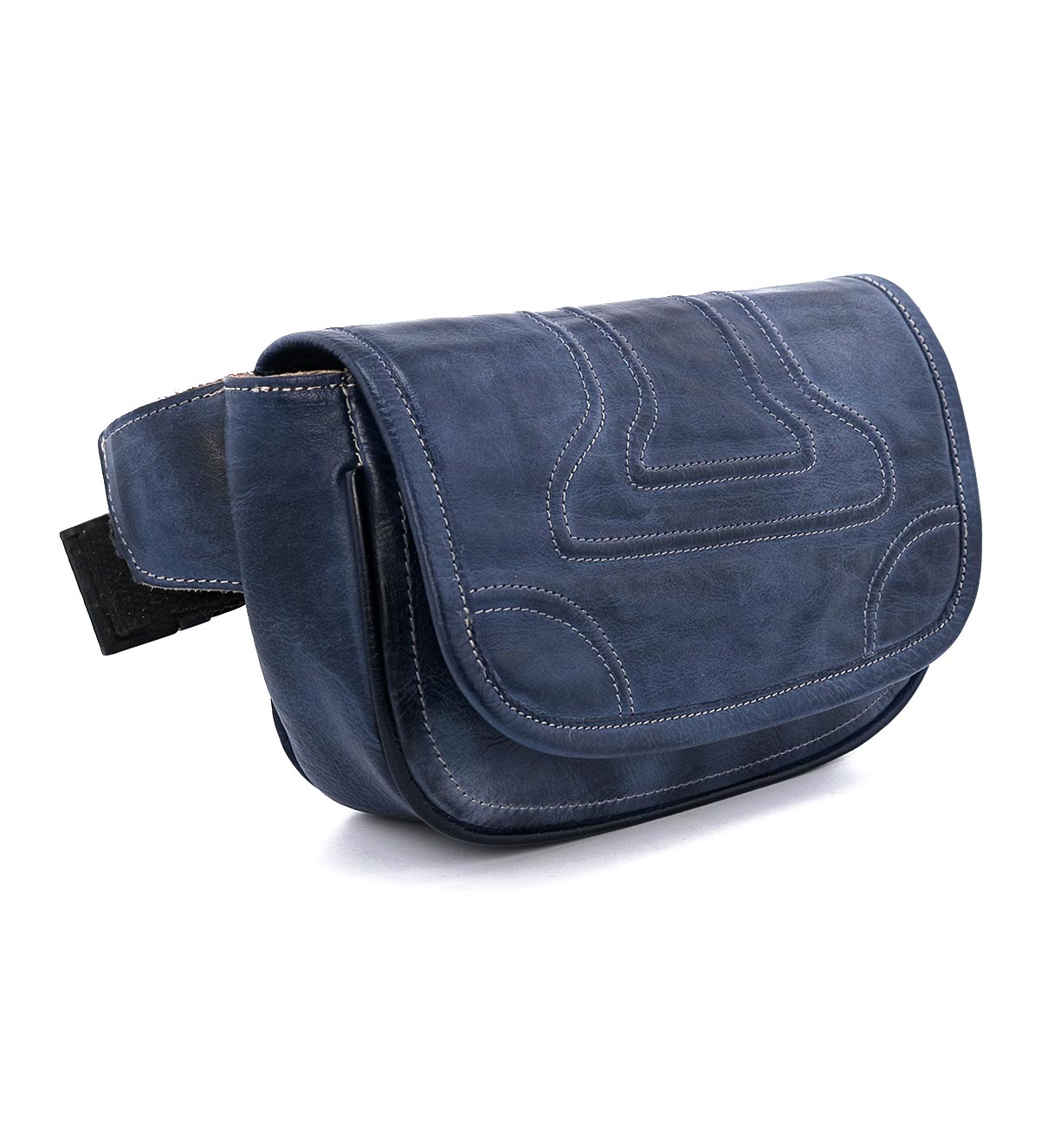A Travers leather belt bag with an adjustable strap. (Brand name: Bed Stu)