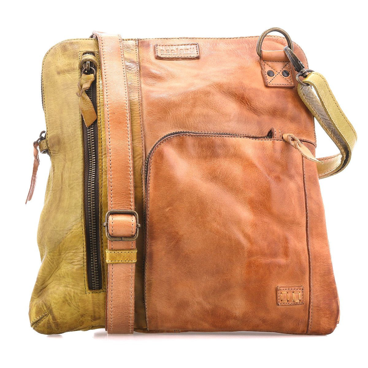 removable strap, multiple pockets, and a secure metal zip-top closure.