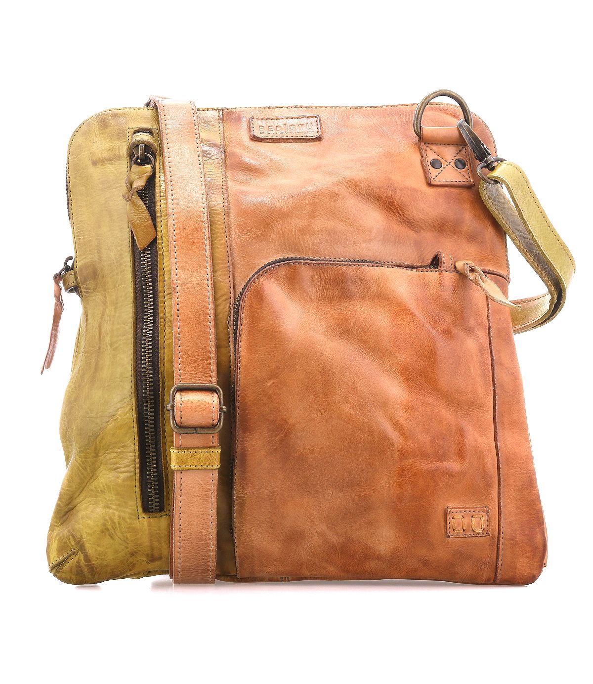 removable strap, multiple pockets, and a secure metal zip-top closure.