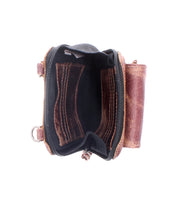 The Bed Stu Alelike wallet, crafted from premium brown leather, is displayed open from above on a white background, revealing multiple card slots and compartments.