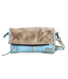 An Amina II crossbody bag by Bed Stu with a butterfly on it.
