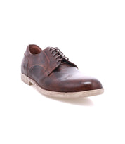The Bed Stu Anchiano is a single distressed leather oxford shoe with a worn look and a light, flexible sole, photographed against a white background.