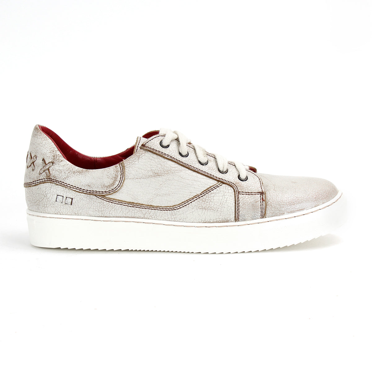 A stylish Azeli sneaker with a red sole from Bed Stu.