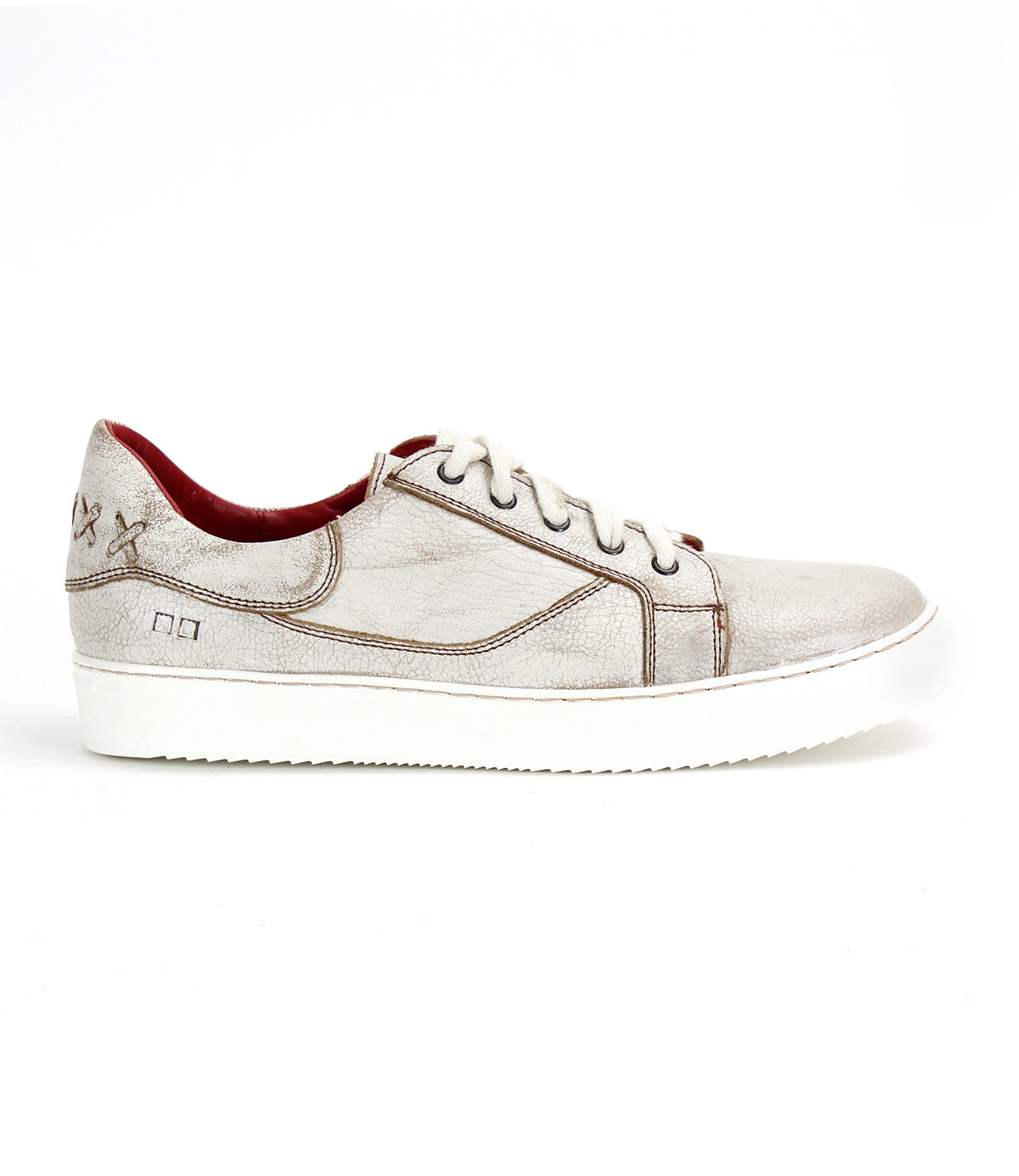 A stylish Azeli sneaker with a red sole from Bed Stu.