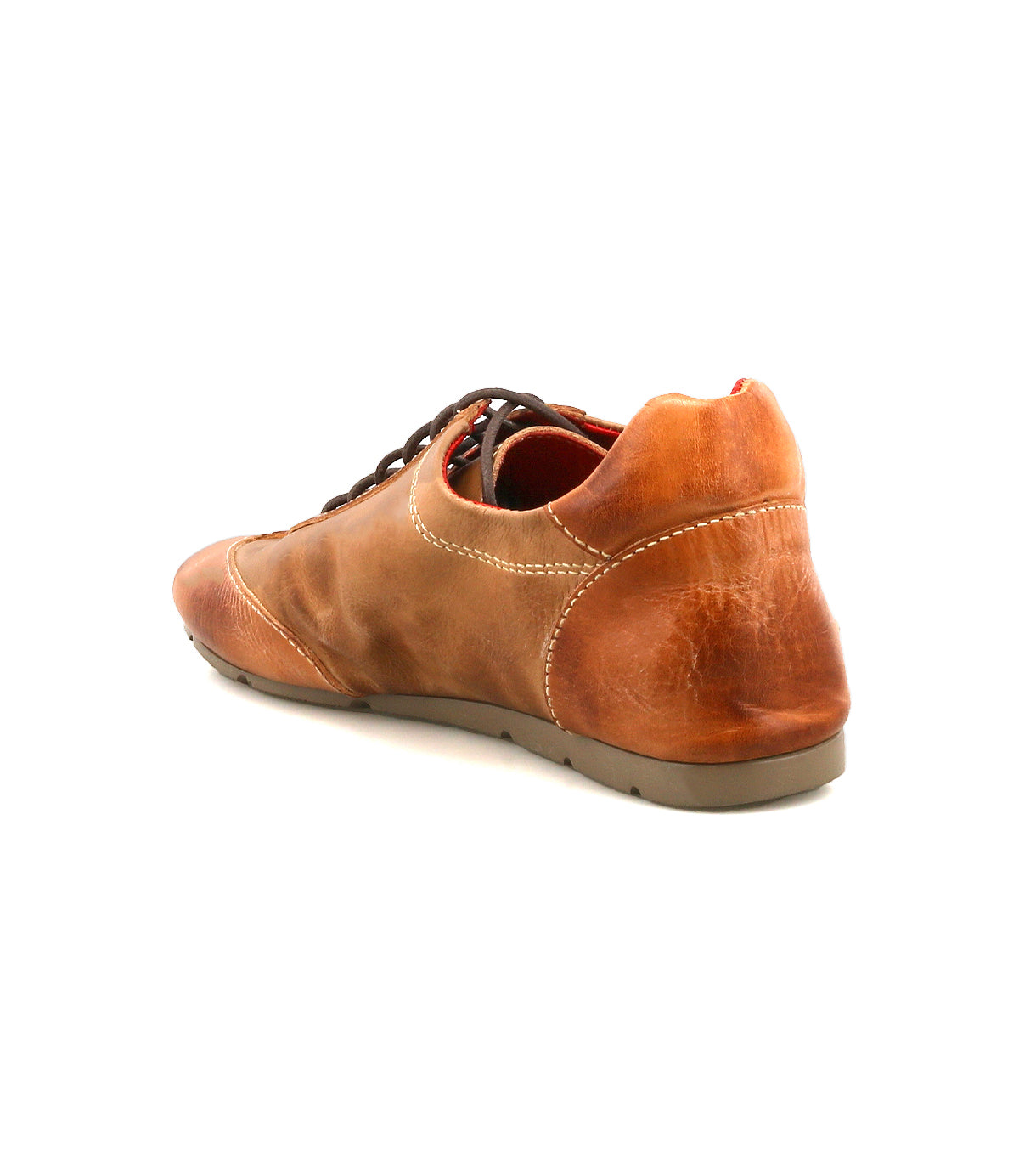 The Bed Stu Bingo II is a brown leather sneaker with dark laces, seen from the back-left on a white background, featuring a durable XL EXTRALIGHT outsole for all-day comfort.