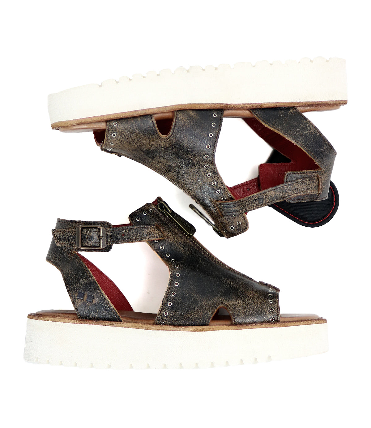 BED|STU Women's CLANCY Buckle Ankle Strap Platform Sandal - Picture 14 of 17