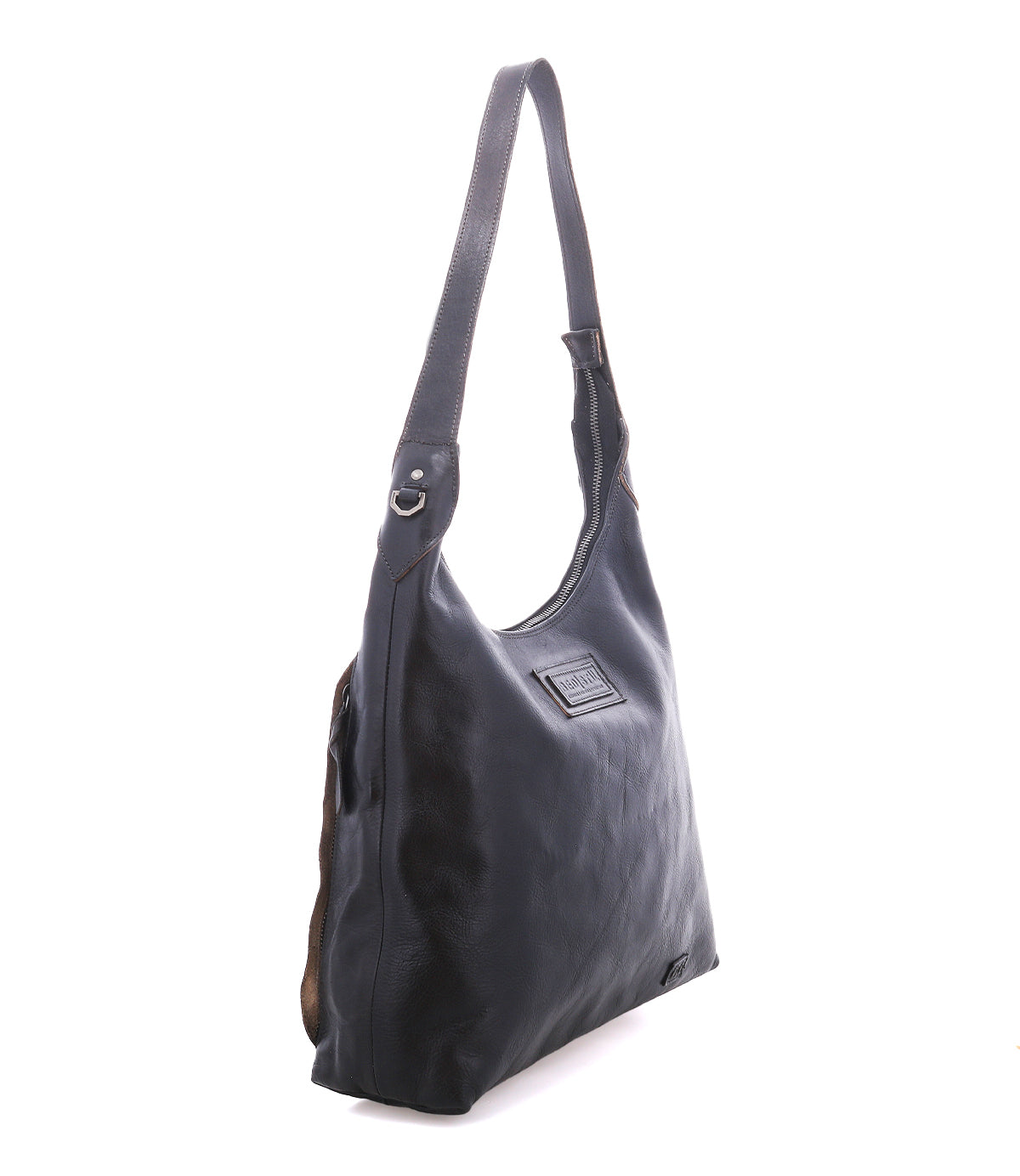 The Dallas LTC by Bed|Stü is a black leather concealed carry shoulder bag with a single strap, shown at a slight angle on a white background.