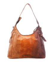 Bed|Stü Decatur LTC small hobo bag in full-grain leather with a shoulder strap, featuring a tan-to-brown gradient finish.