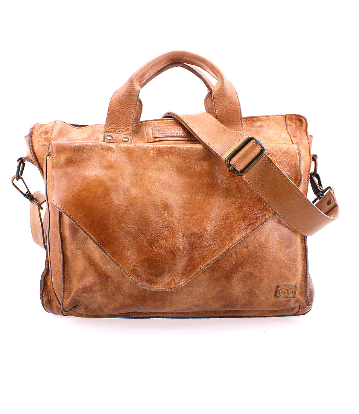The Depp laptop bag by Bed Stu, perfect for organization and carrying belongings, is showcased on a white background.