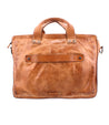 The Depp leather briefcase from Bed Stu, perfect for organization, is on a white background.