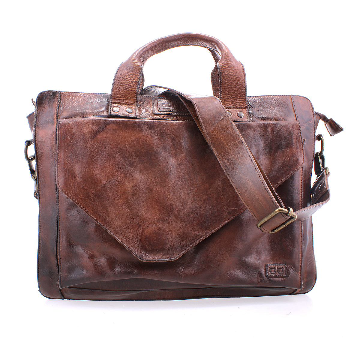 The Bed Stu Depp men's leather briefcase offers excellent organization for your belongings.