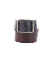 The Drifter by Bed Stu features a dark brown leather strap and a silver rectangular buckle—an ideal weekend accessory that adds refined style against a crisp white background.
