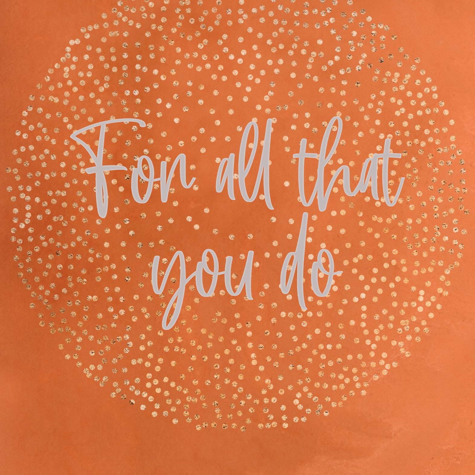 An orange background with the words "For All You Do" and the option to purchase an eGift card for bed|Stü.com as a thoughtful gift.