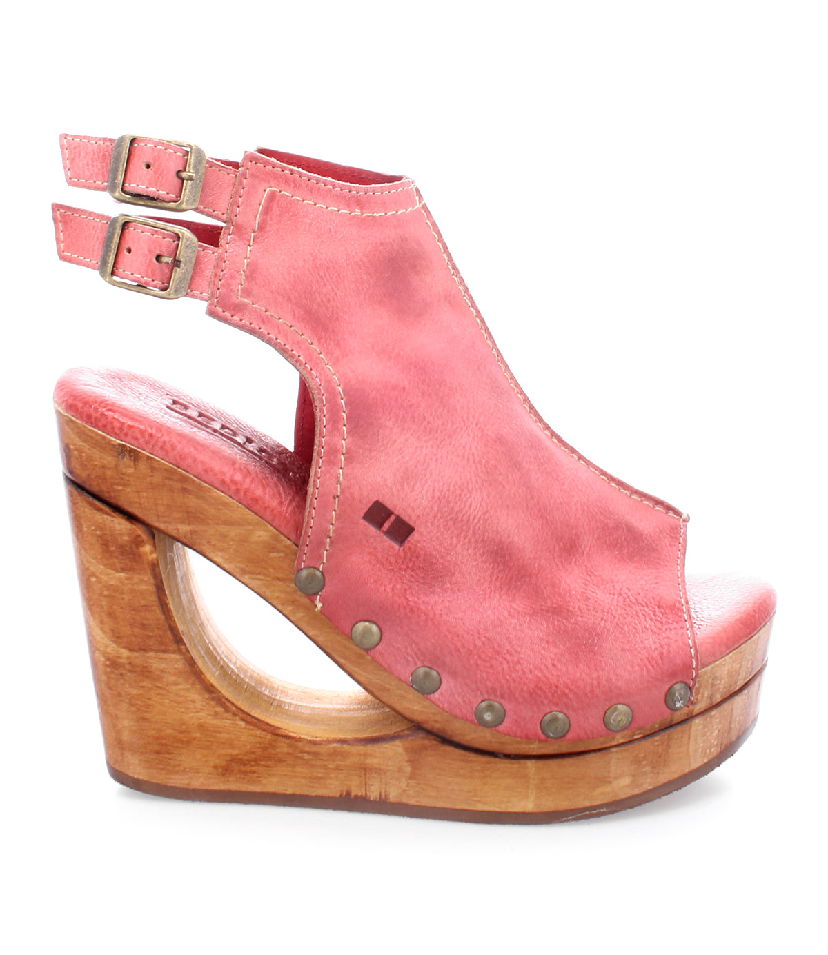 Imelda's footwear choice: an Imelda shoe with a Bed Stu wooden wedge heel.