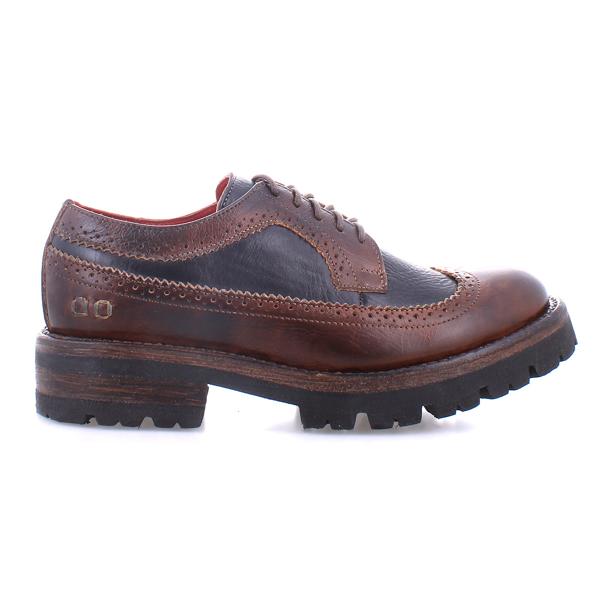 A retro chic men's brown wingtip Oxford shoe, the Bed Stu Lita K III.